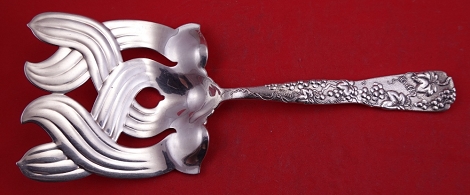 Asparagus Fork crossed tines  w/ grape motif  10